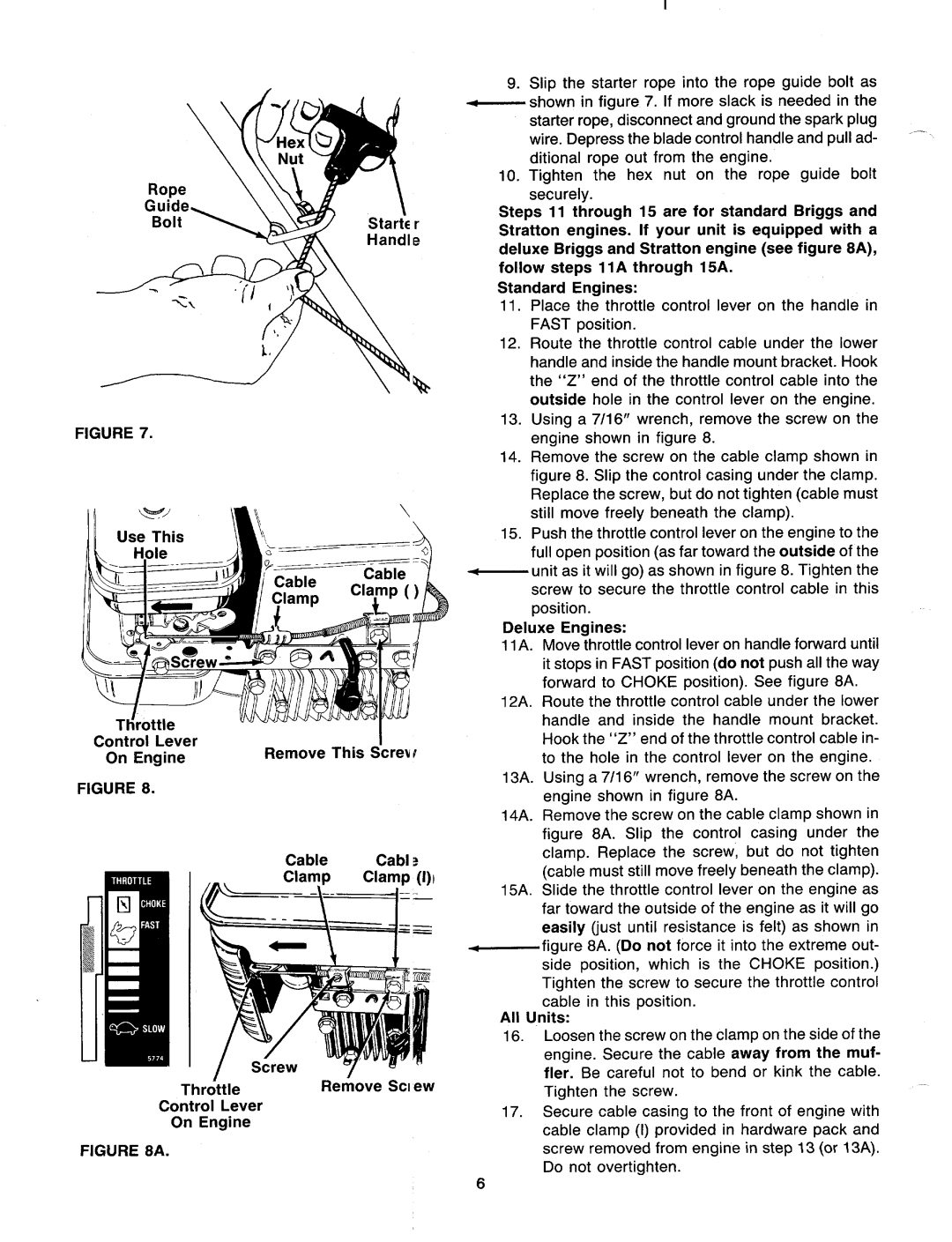 Bolens 116-312-000 manual 