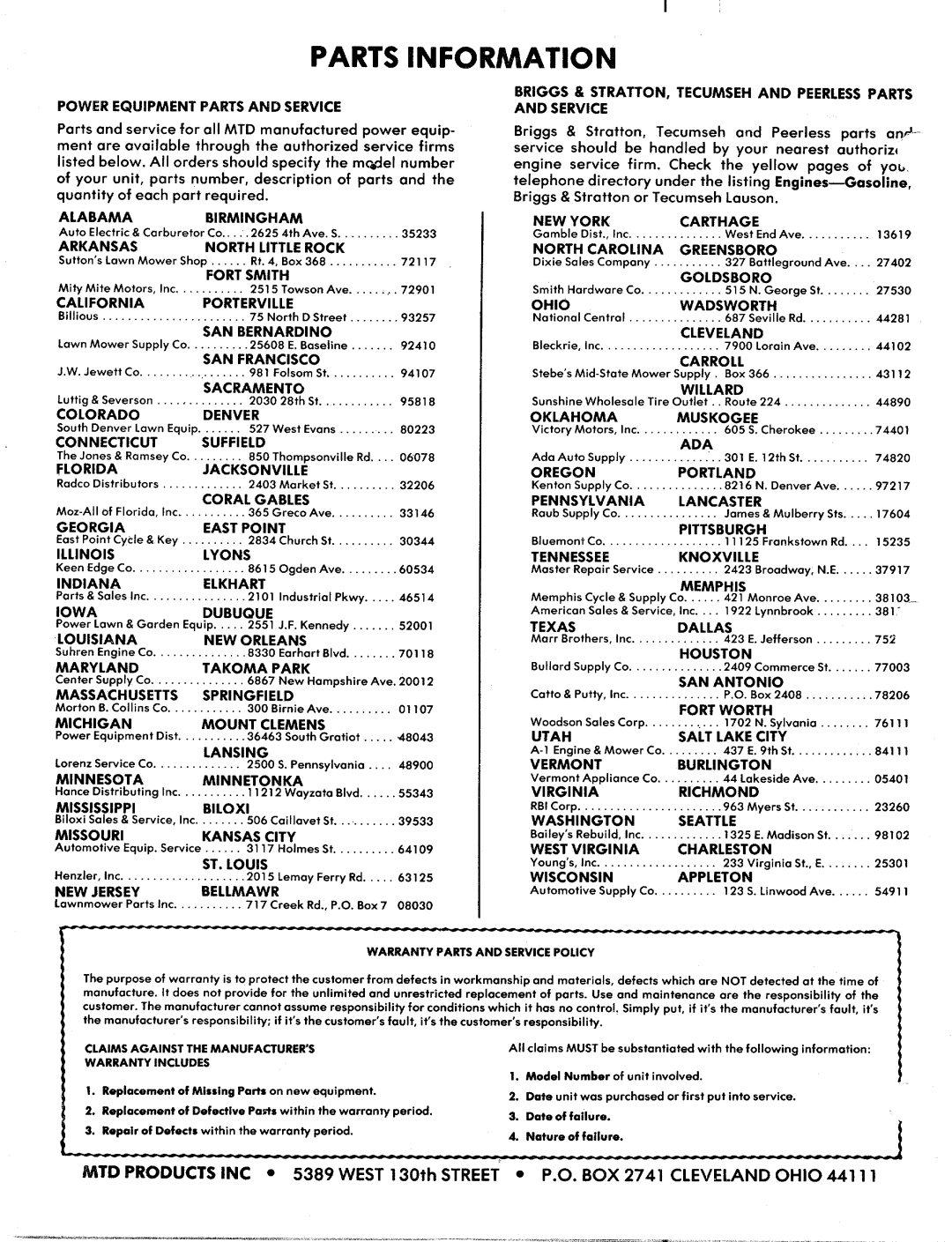 Bolens 118-620A manual 