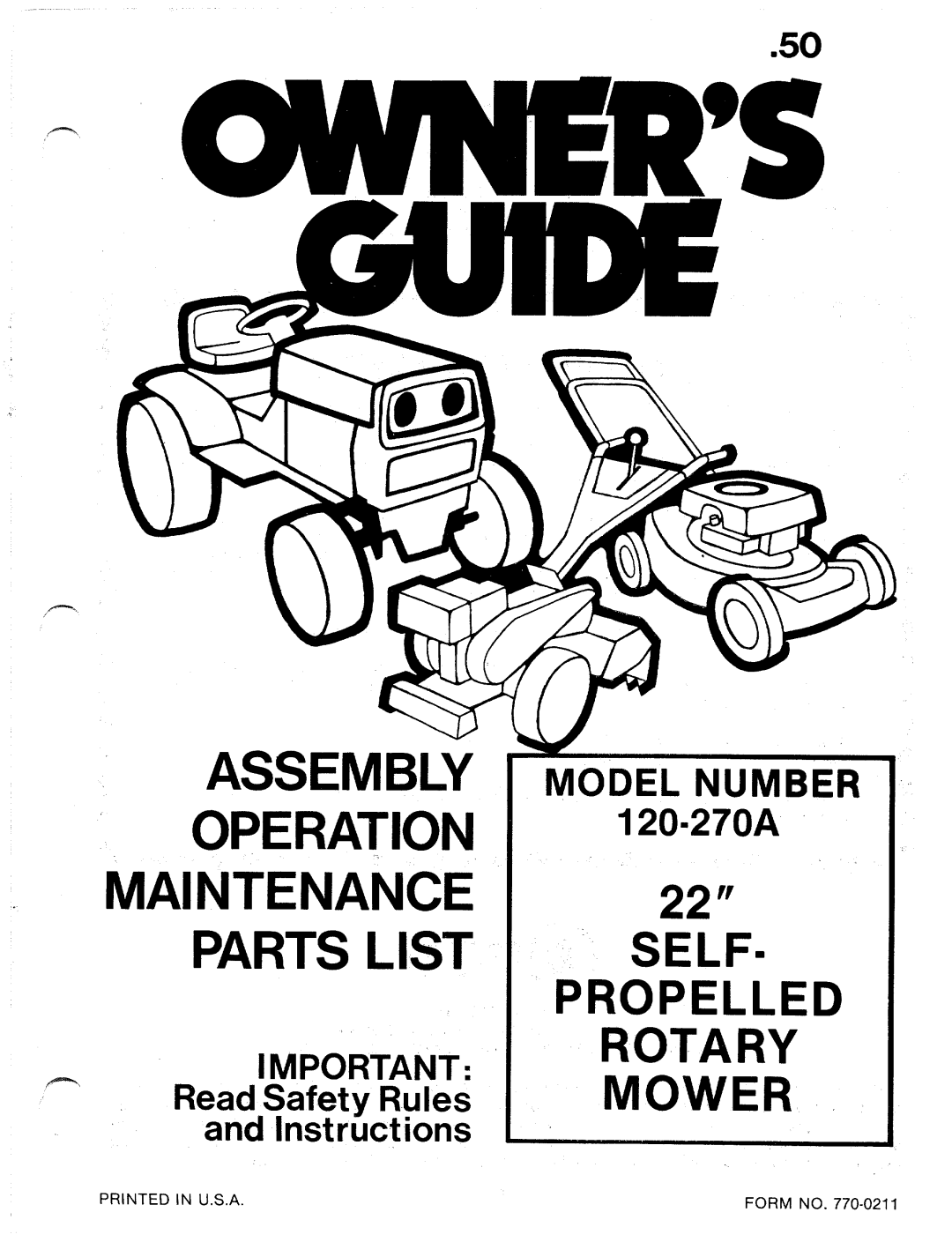 Bolens 120-270A manual 