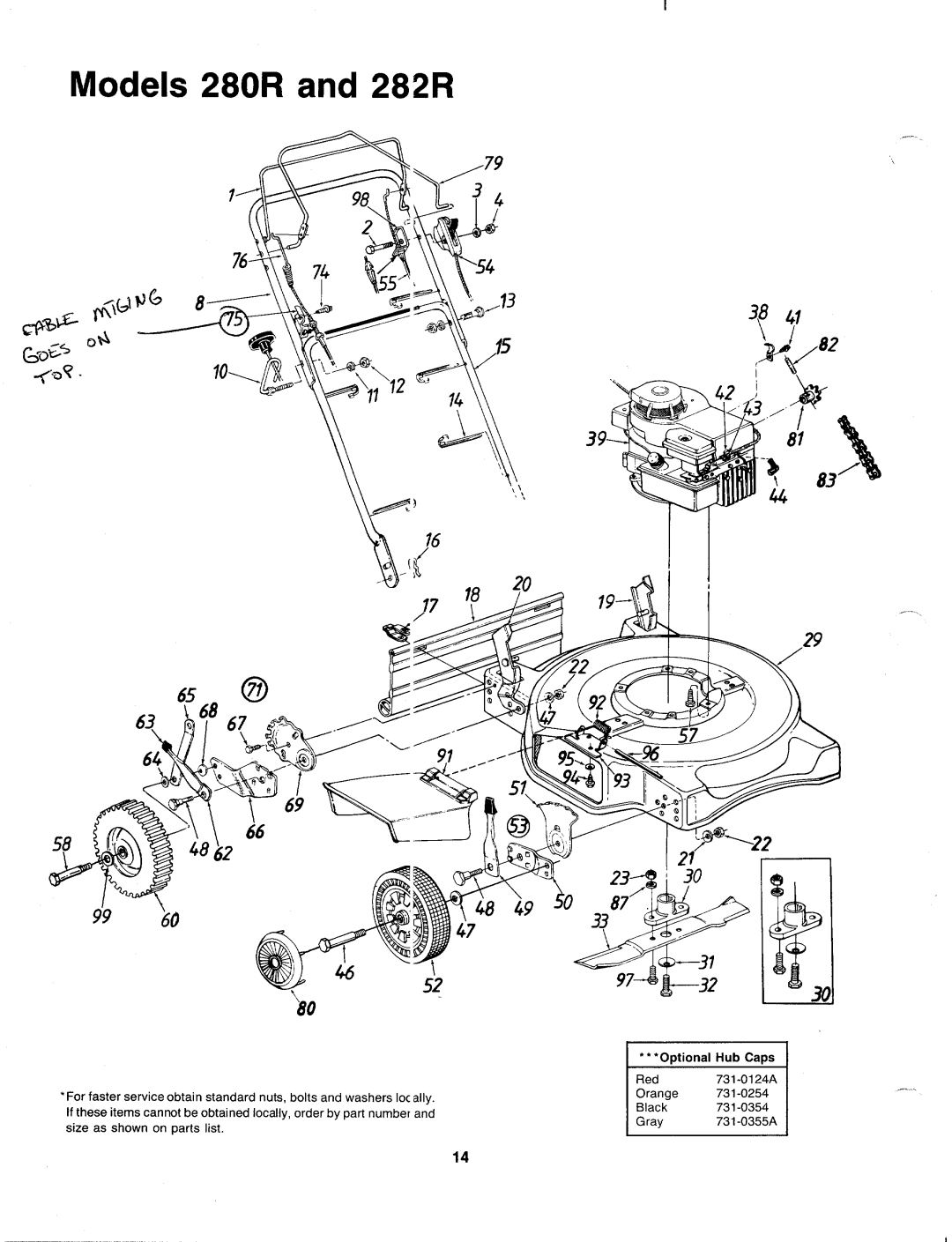 Bolens 120-282R000, 120-280R000 manual 