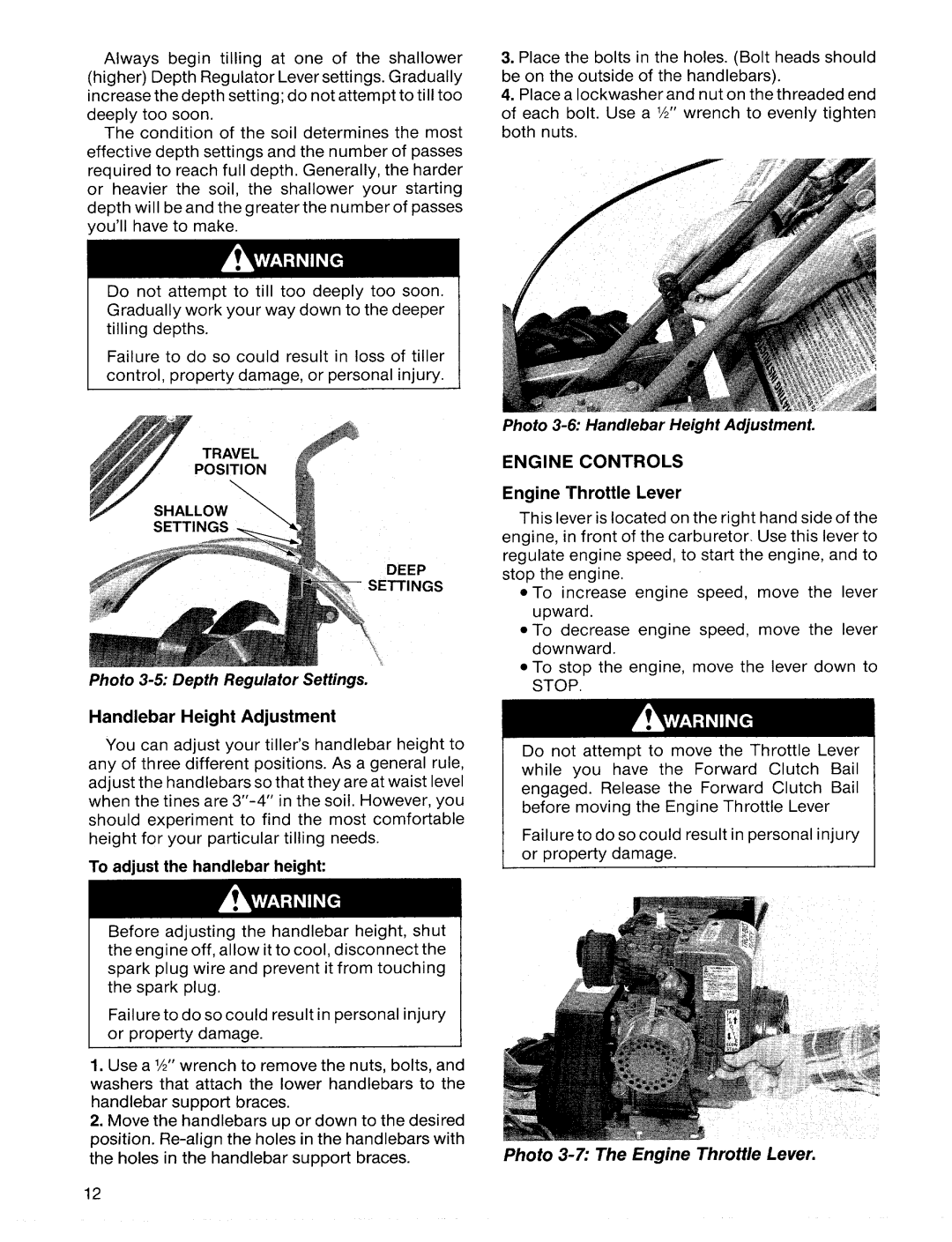 Bolens 12065, 12060 manual 