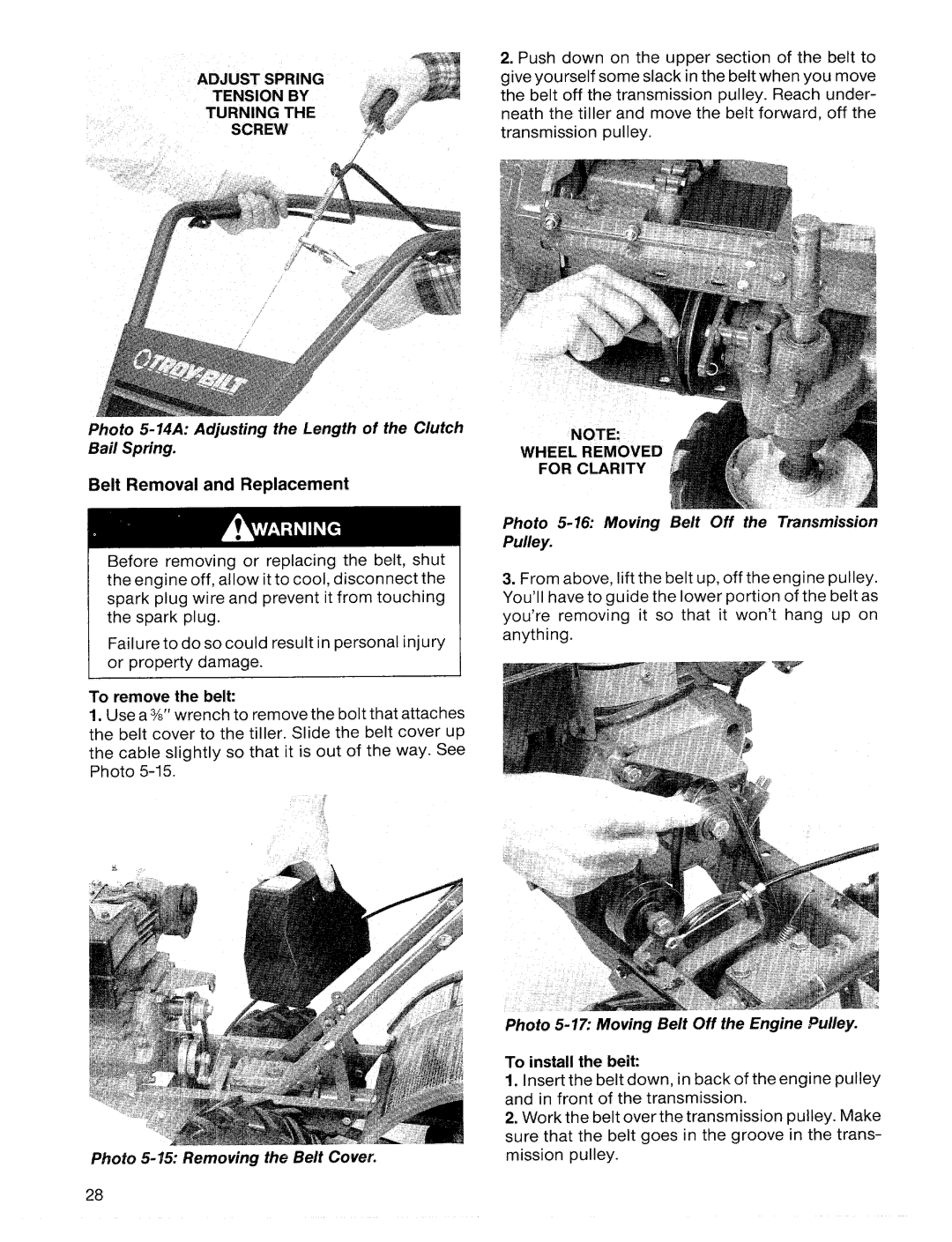 Bolens 12065, 12060 manual 