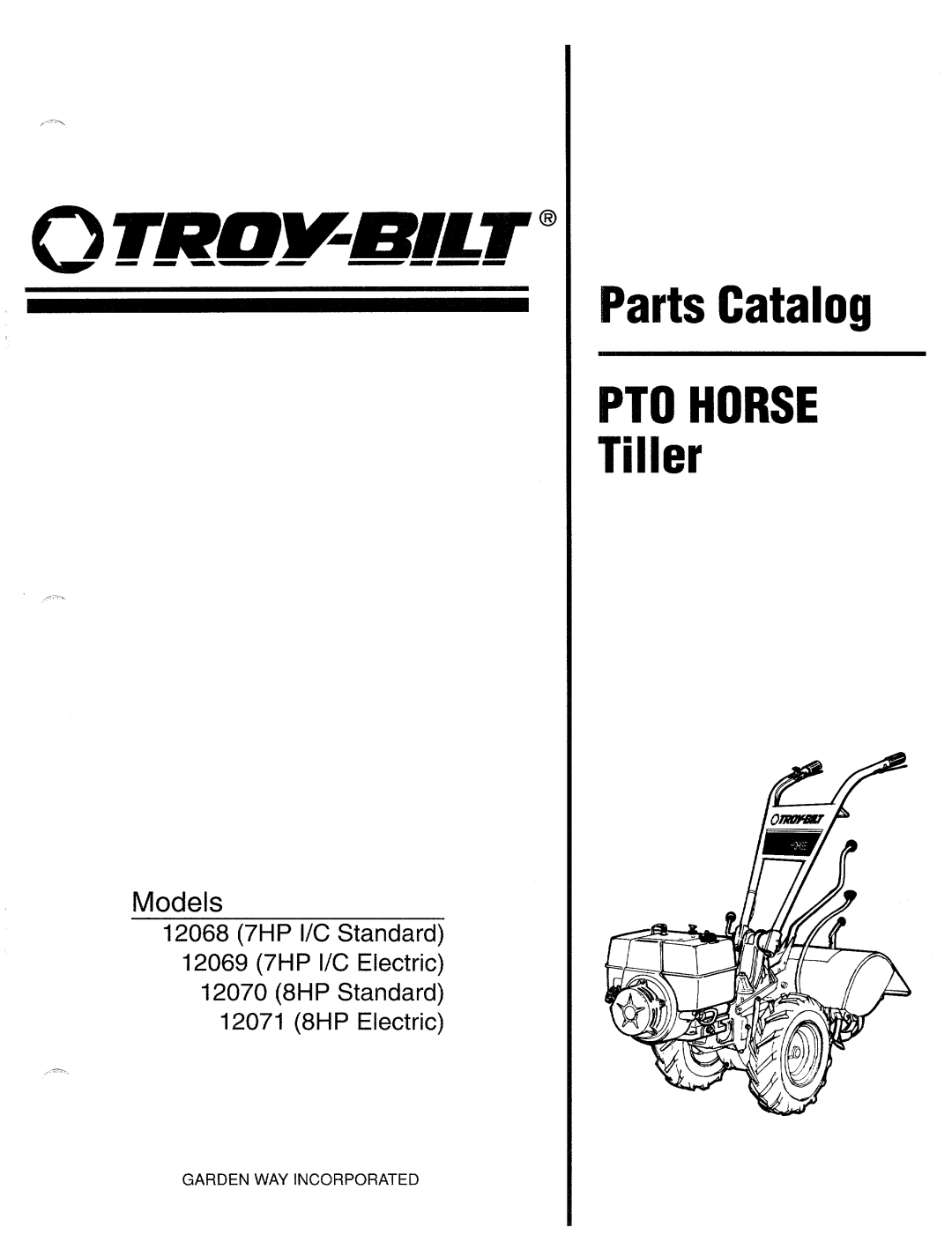 Bolens 12069, 12089C, 12068, 12071, 12070 manual 