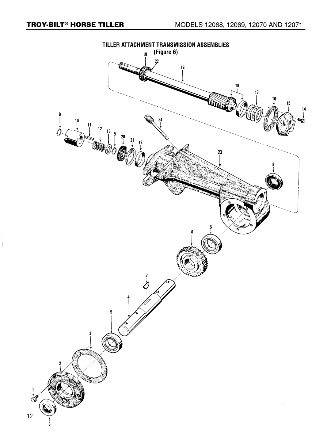 Bolens 12070, 12089C, 12069, 12068, 12071 manual 