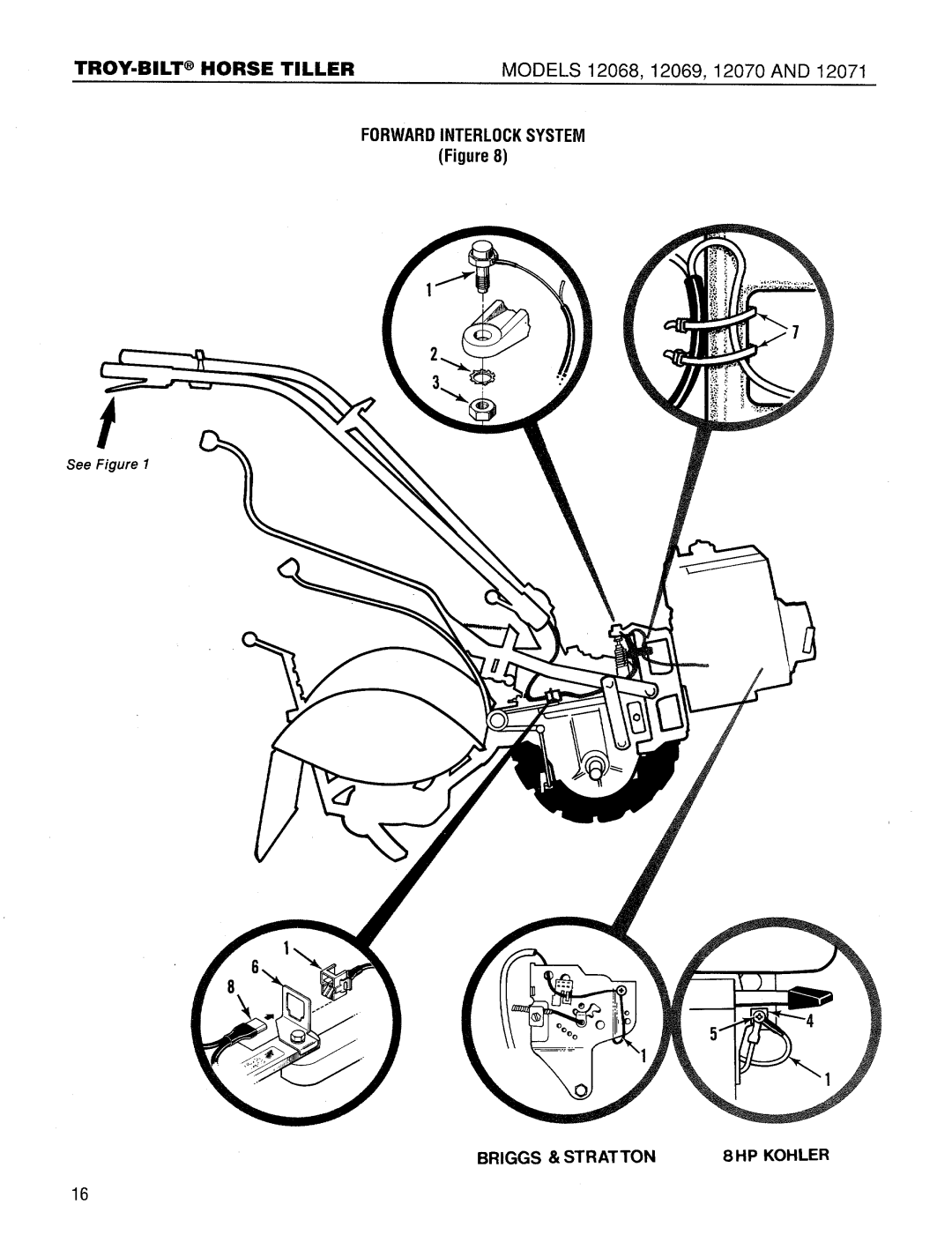 Bolens 12071, 12089C, 12069, 12068, 12070 manual 