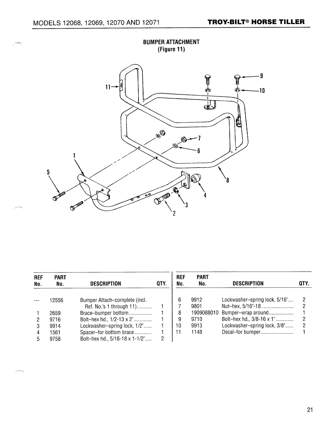 Bolens 12071, 12089C, 12069, 12068, 12070 manual 