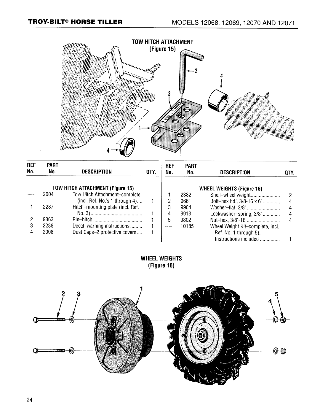 Bolens 12069, 12089C, 12068, 12071, 12070 manual 