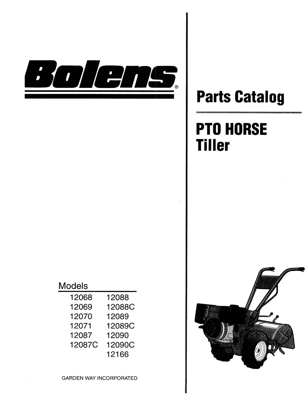 Bolens 12087C, 12090C, 12088C manual 