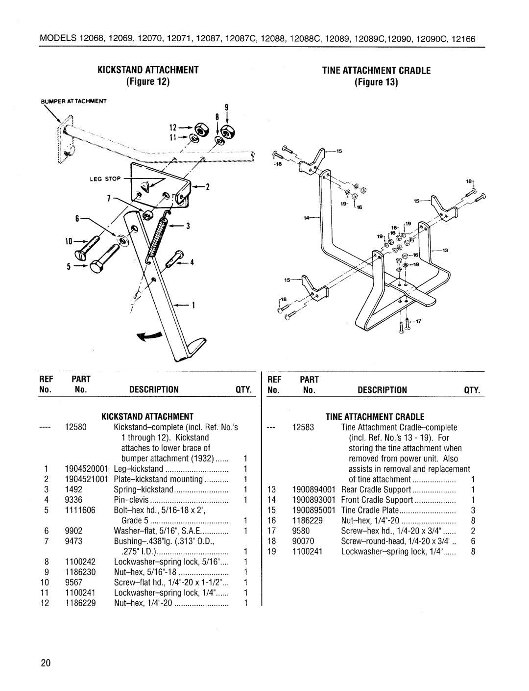 Bolens 12088C, 12090C, 12087C manual 