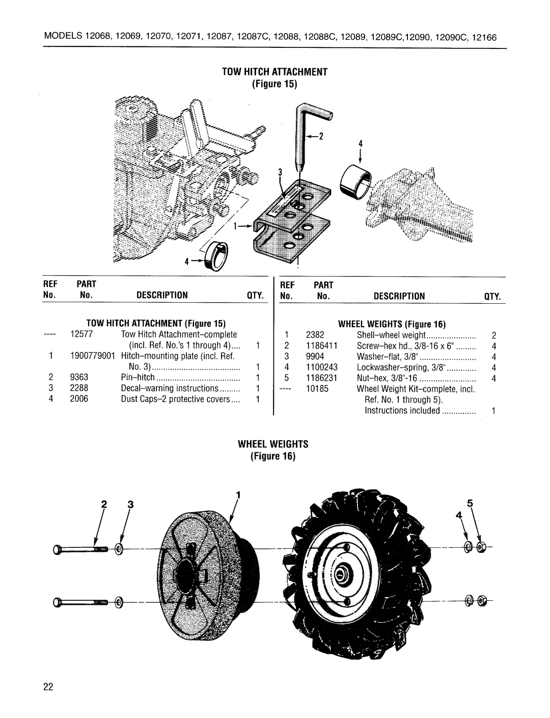 Bolens 12087C, 12090C, 12088C manual 