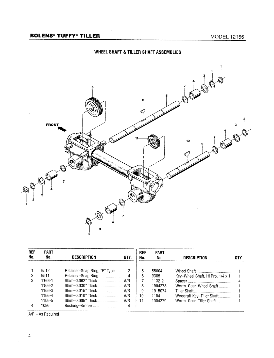 Bolens 12156 manual 