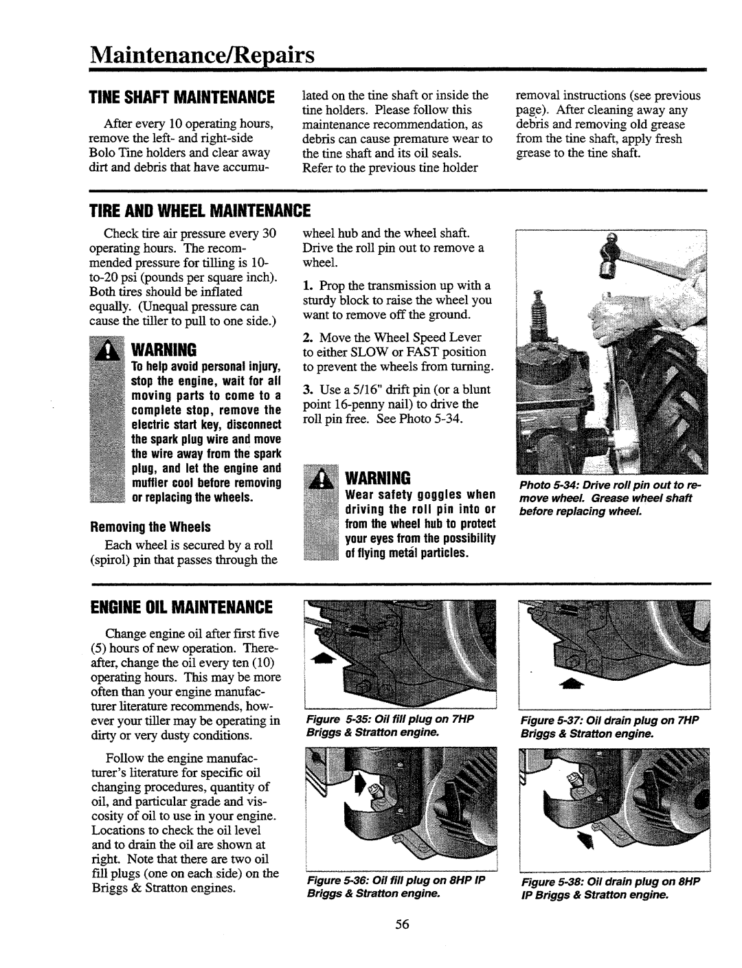 Bolens 12166-8HP, 12090-8HP, 12088-7HP, 12087-7HP, 12089 manual 