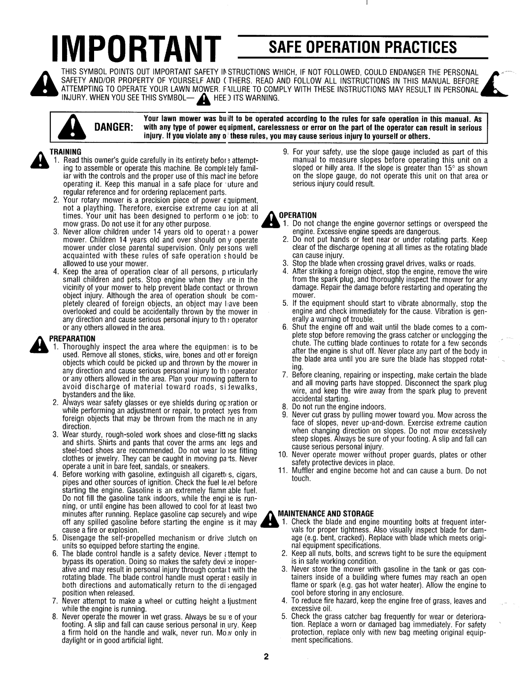 Bolens 122-282R000, 122-280R000, 122-281R000 manual 