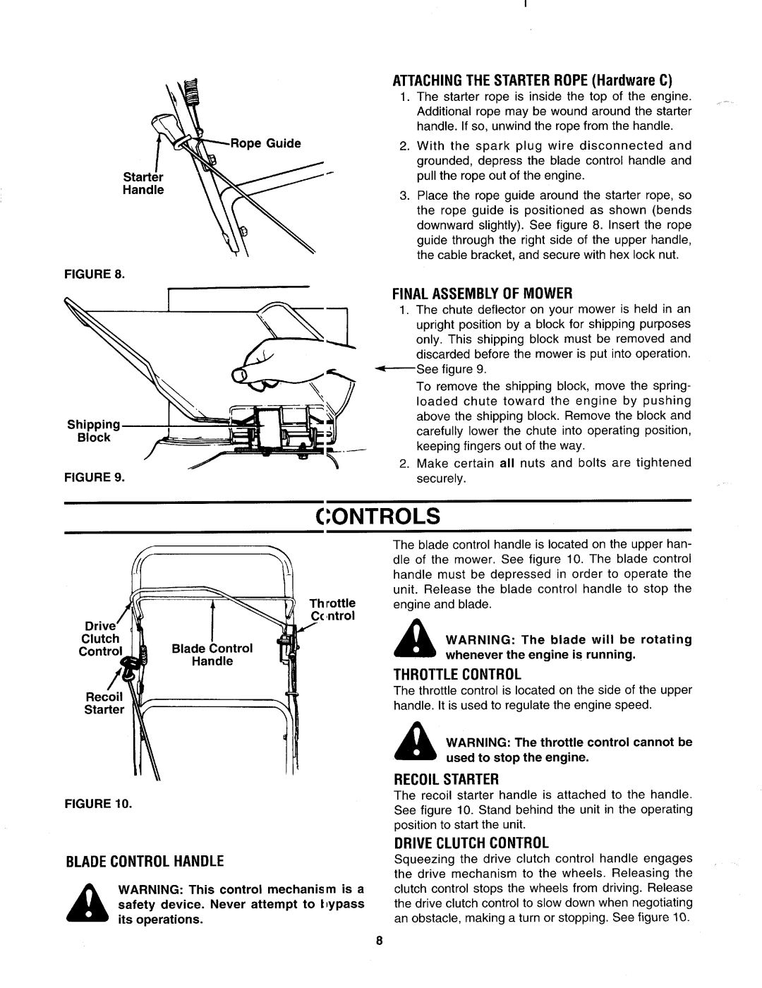 Bolens 122-282R000, 122-280R000, 122-281R000 manual 