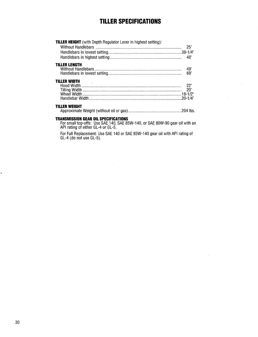 Bolens 12206 manual 