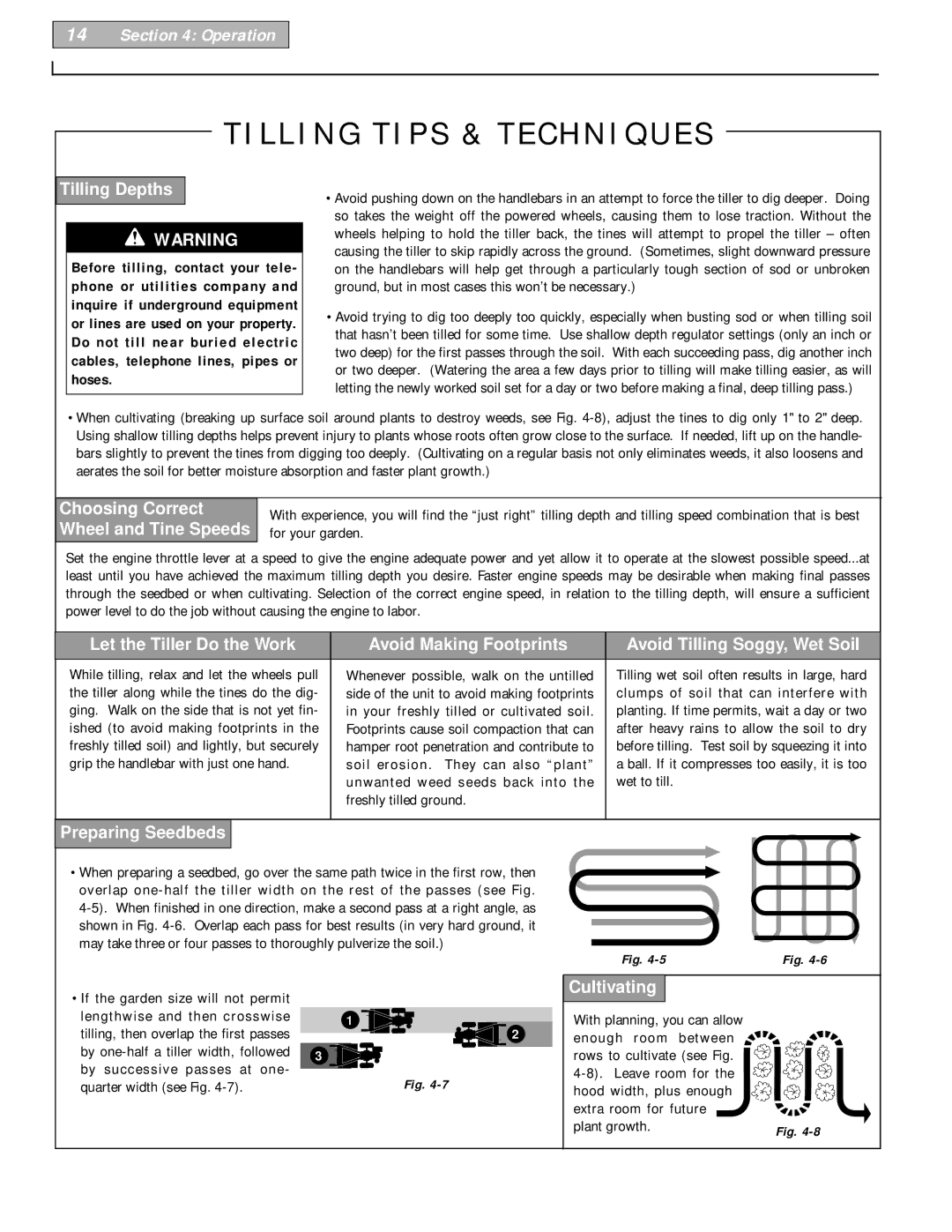 Bolens 12229 owner manual Clumps of soil that can interfere with, Your freshly tilled or cultivated soil 