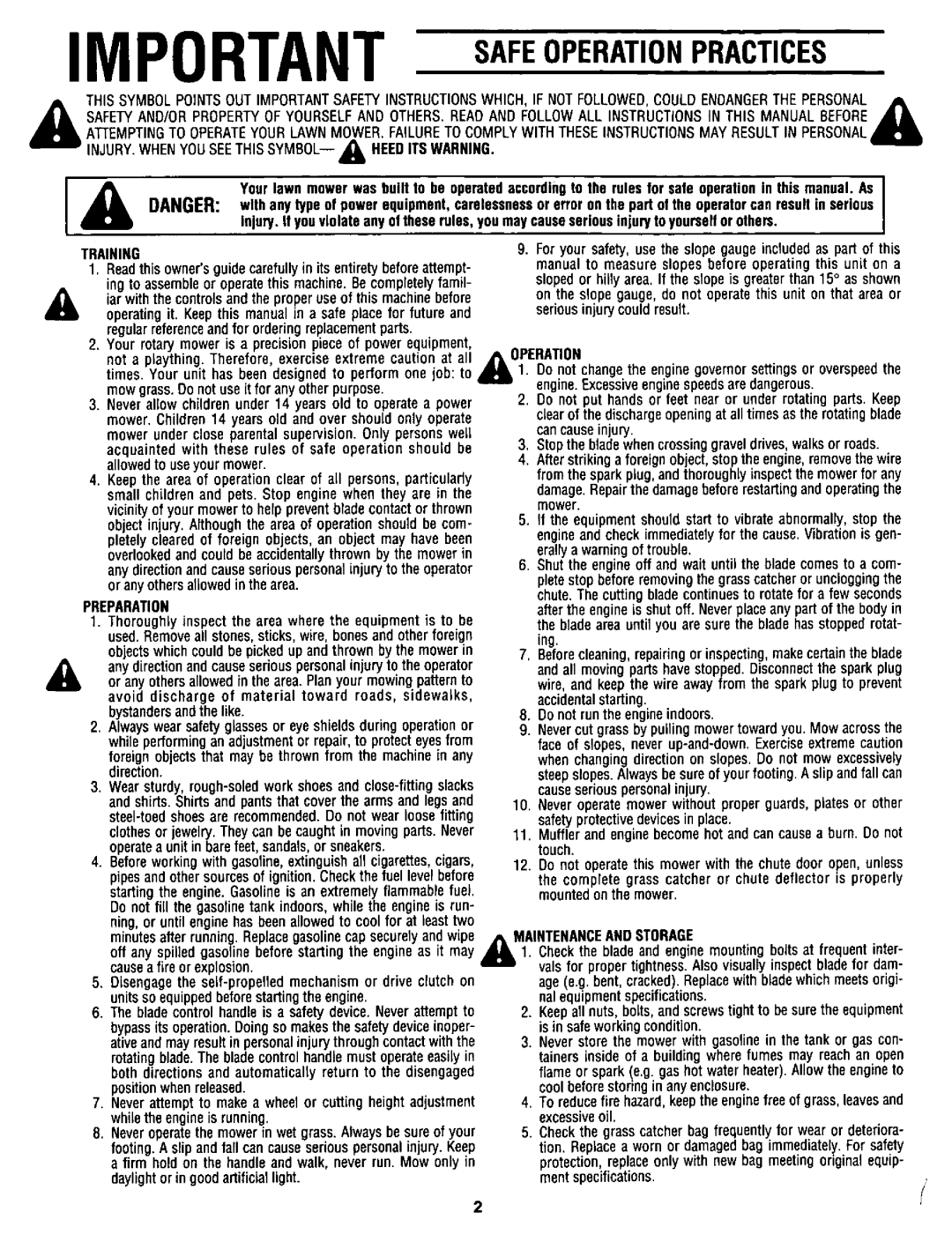 Bolens 123E898E190 manual 