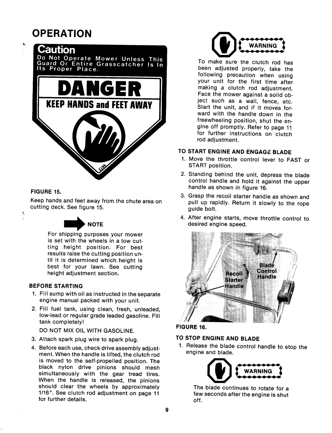 Bolens 124-282-000, 124-280-000 manual 