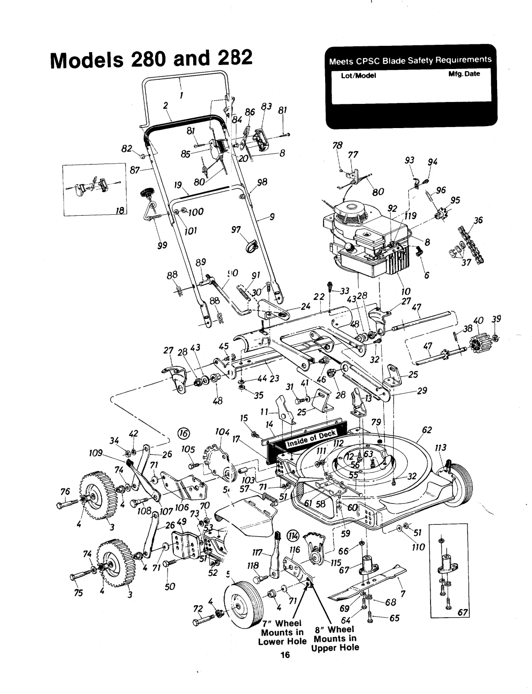 Bolens 124-280-000, 124-282-000 manual 