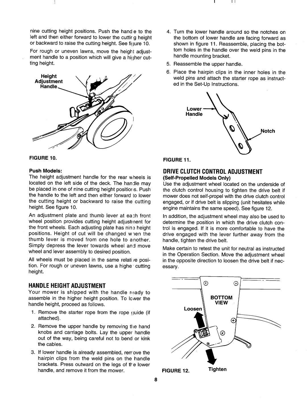 Bolens 124-848L401, 114-808L401 manual 