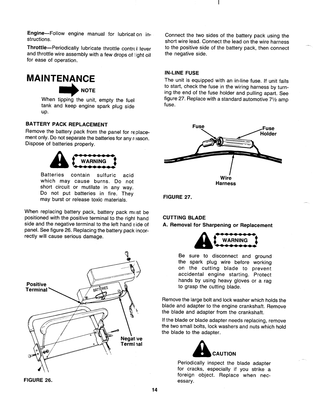 Bolens 126-216-000 manual 