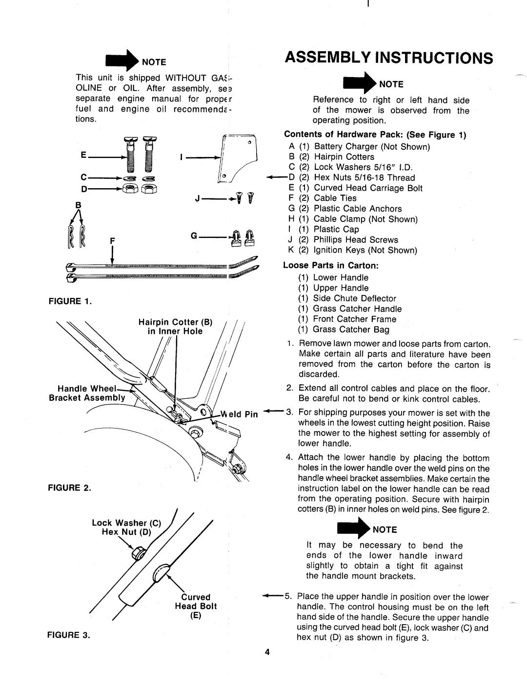 Bolens 126-216-000 manual 