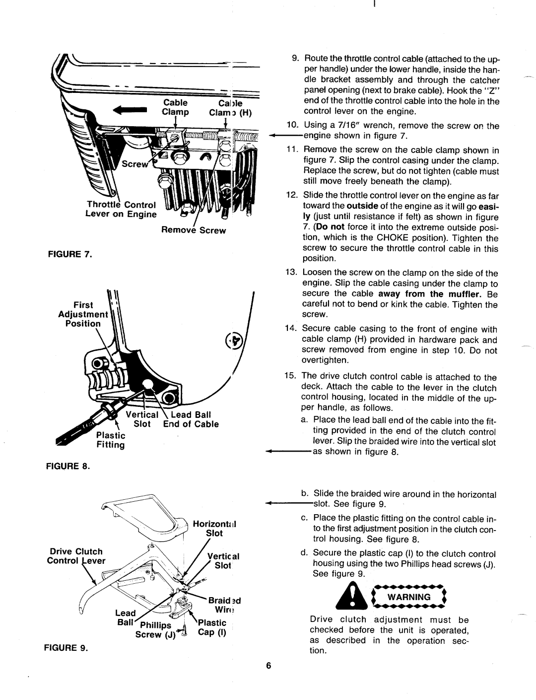 Bolens 126-216-000 manual 