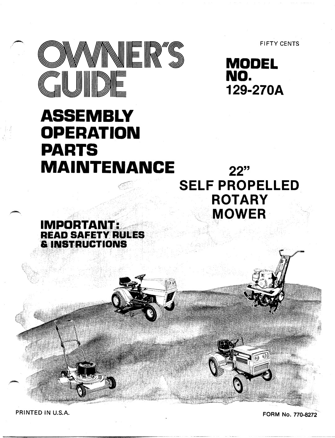 Bolens 129-270A manual 