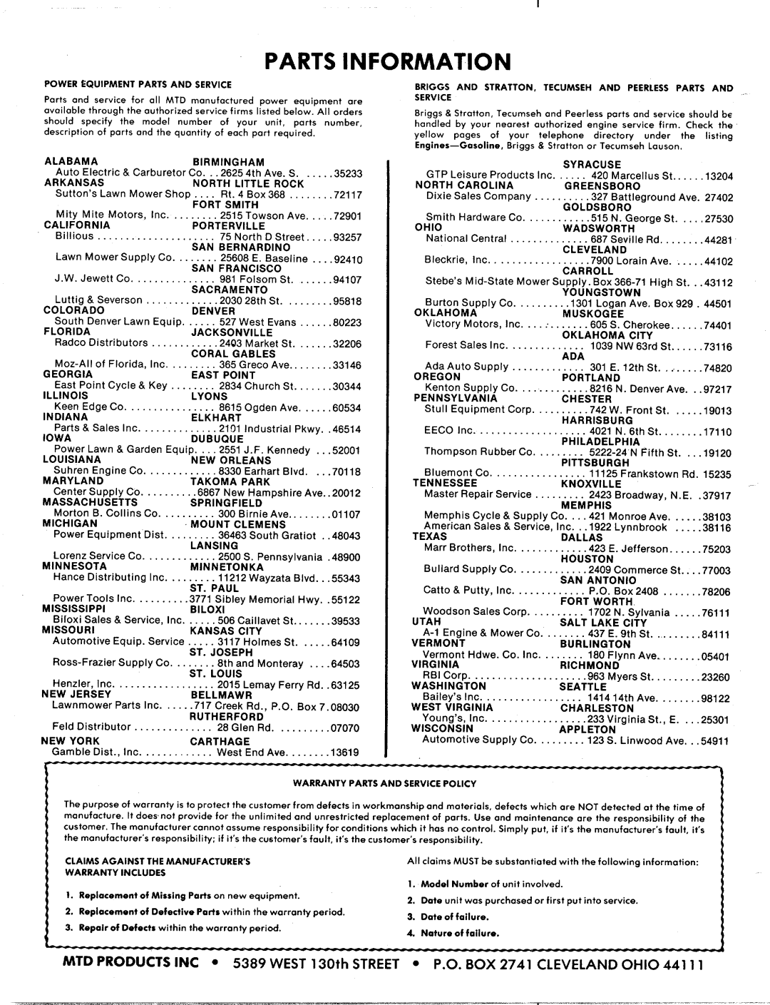 Bolens 129-270A manual 