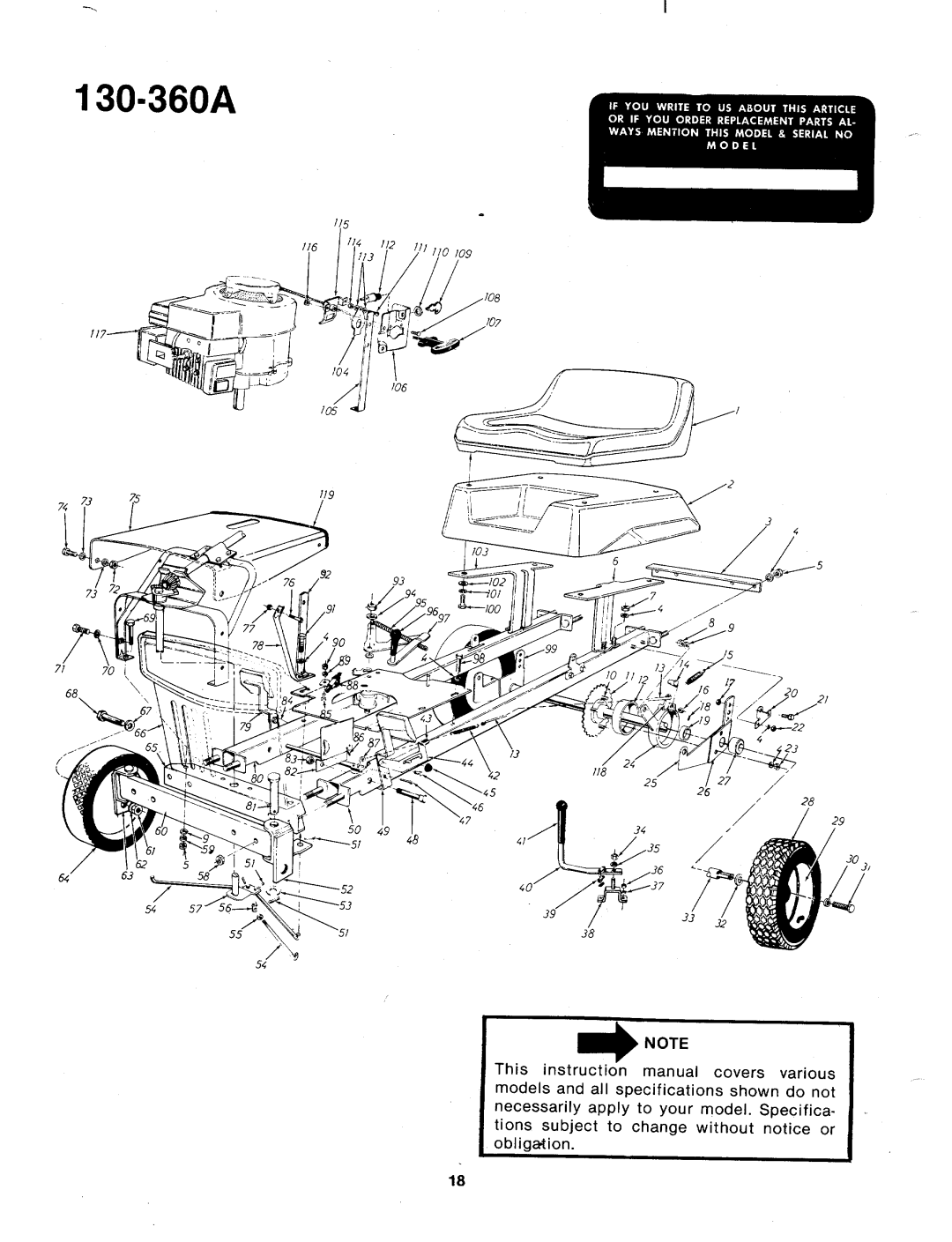 Bolens 130-360A manual 