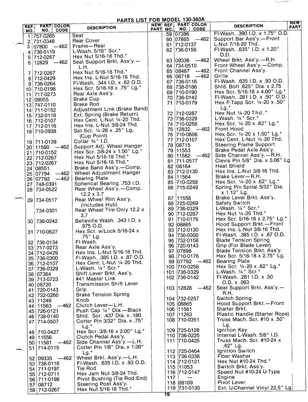 Bolens 130-360A manual 