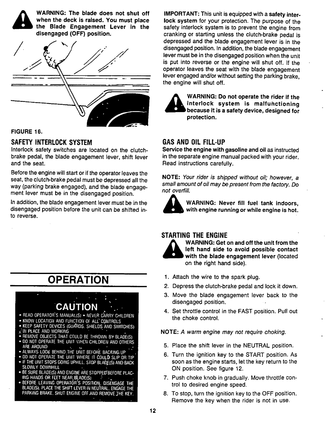 Bolens 130-511C190, 130-521D190 manual 