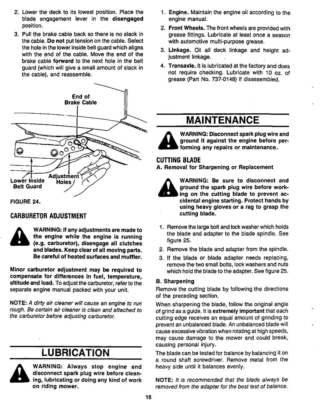 Bolens 130-511C190, 130-521D190 manual 