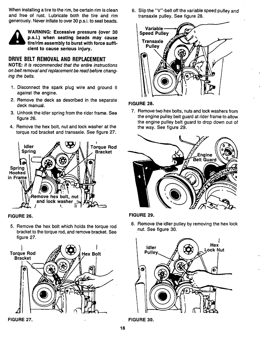 Bolens 130-511C190, 130-521D190 manual 