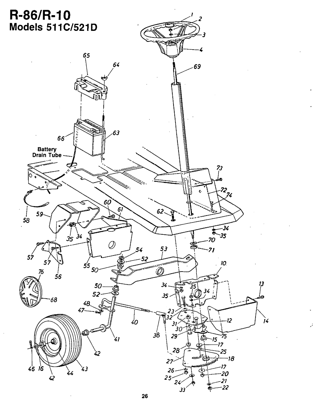 Bolens 130-511C190, 130-521D190 manual 