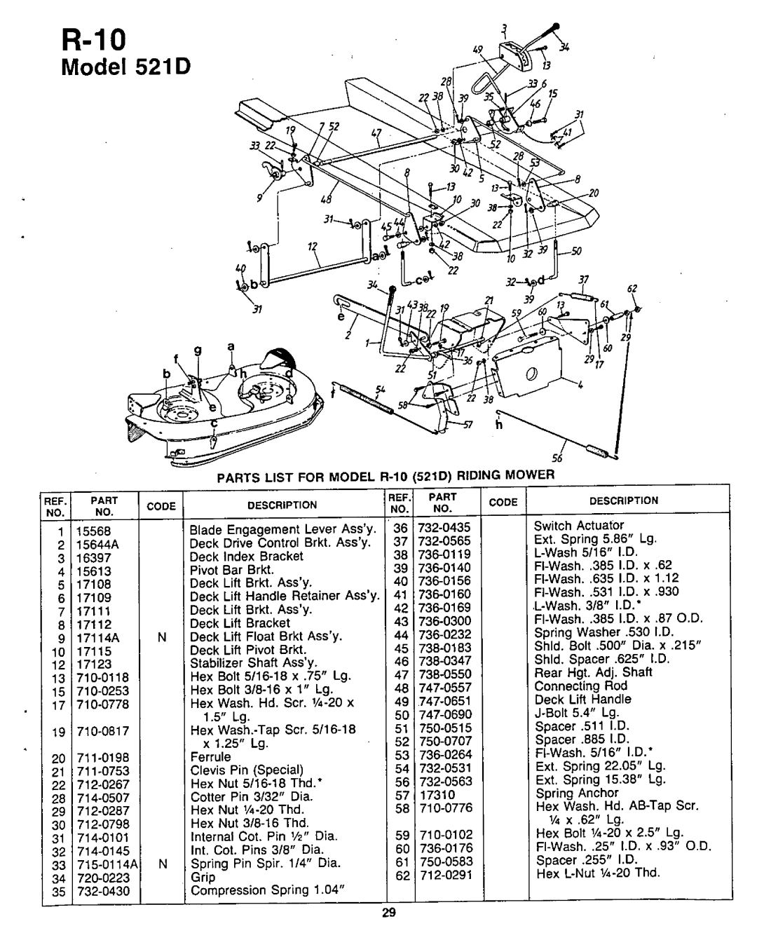 Bolens 130-521D190, 130-511C190 manual 