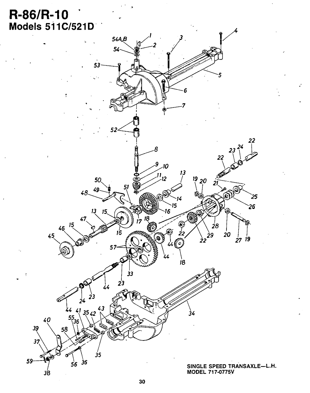 Bolens 130-511C190, 130-521D190 manual 