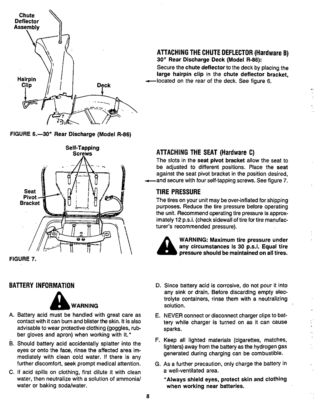 Bolens 130-511C190, 130-521D190 manual 