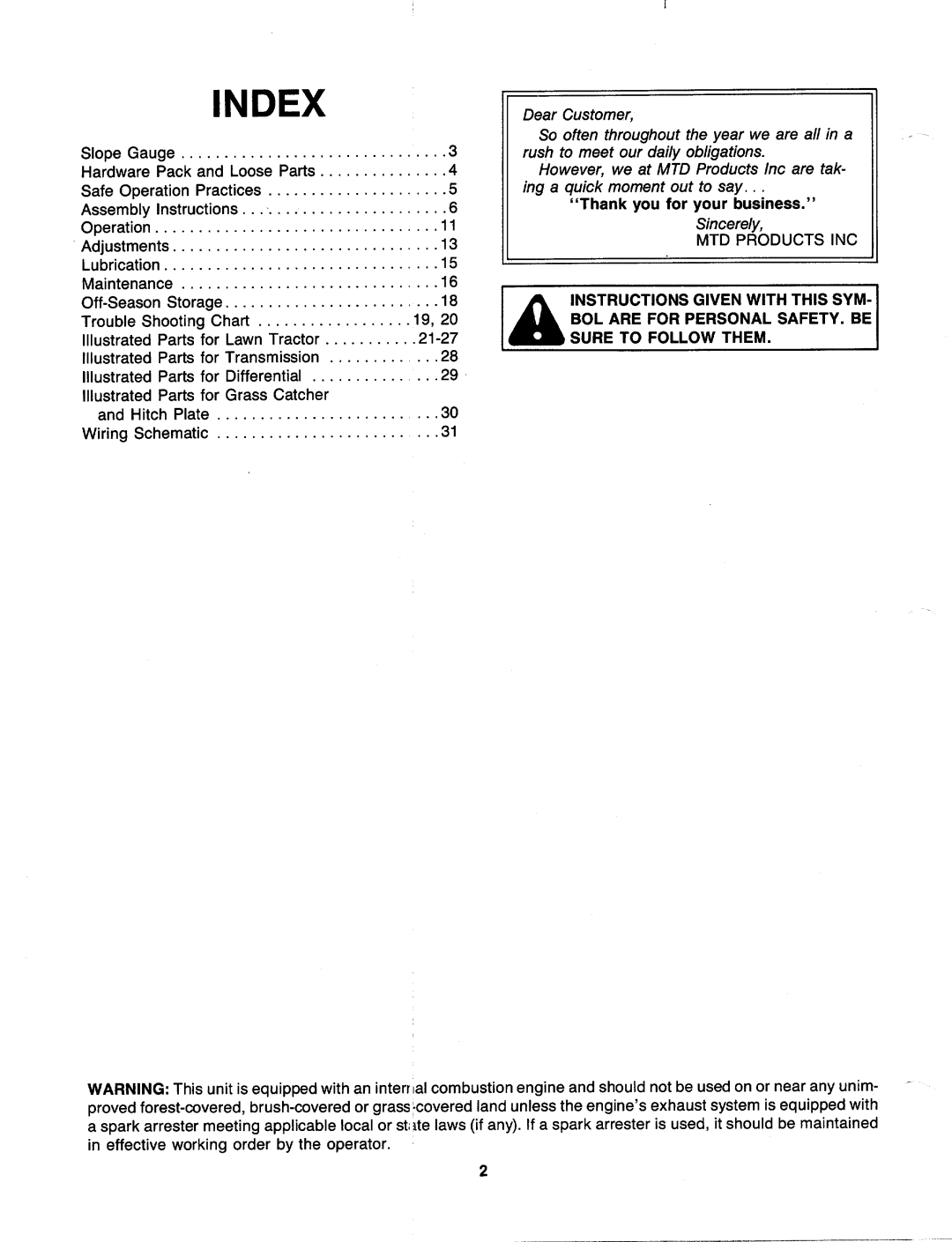 Bolens 130-527-000 manual 