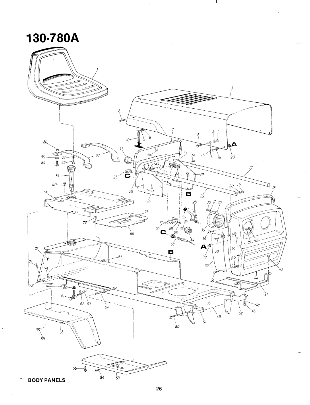 Bolens 130-780A manual 