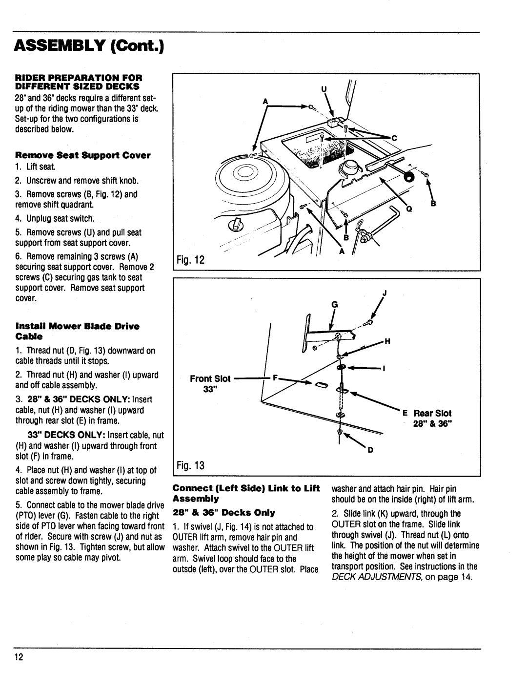 Bolens 13007, 13006, 13002, 13000, 13004, 13003, 13005, 13001, 13057, 13055, 13068, 13067 manual 