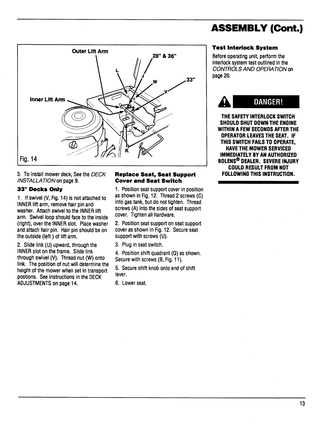 Bolens 13006, 13007, 13002, 13000, 13004, 13003, 13005, 13001, 13057, 13055, 13068, 13067 manual 