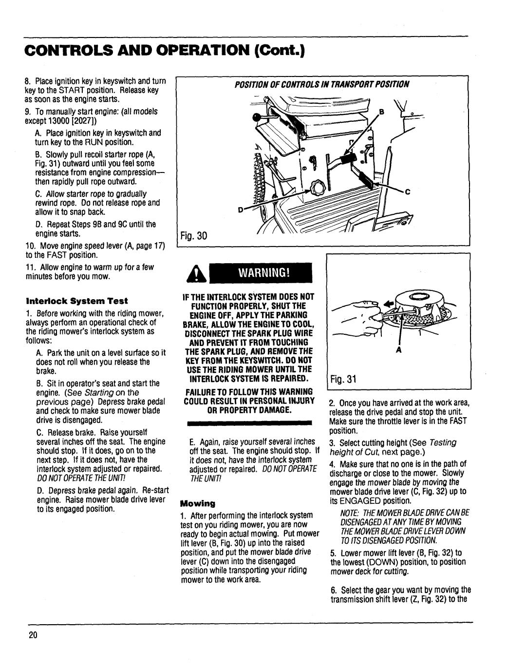 Bolens 13057, 13007, 13006, 13002, 13000, 13004, 13003, 13005, 13001, 13055, 13068, 13067 manual 