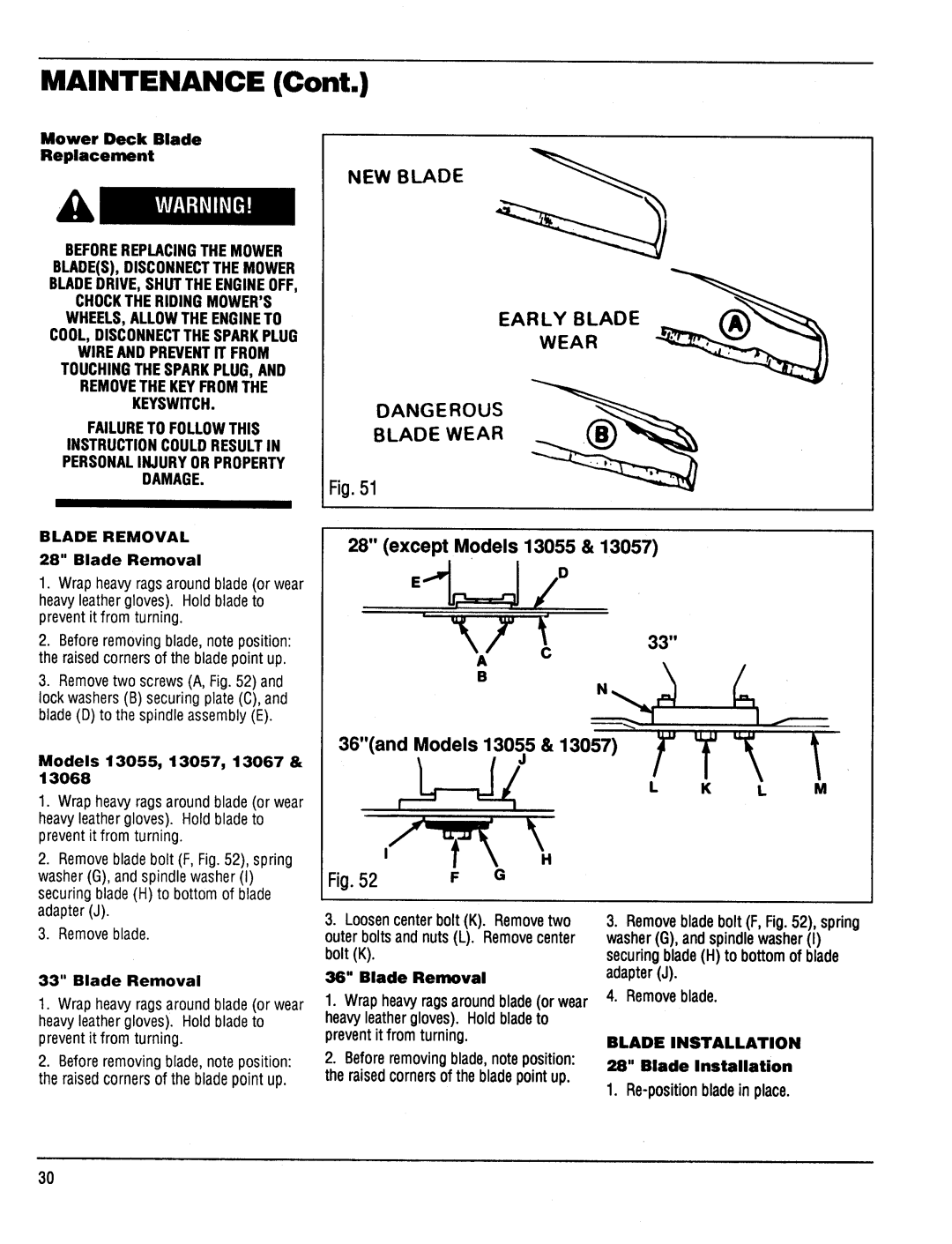 Bolens 13005, 13007, 13006, 13002, 13000, 13004, 13003, 13001, 13057, 13055, 13068, 13067 manual 