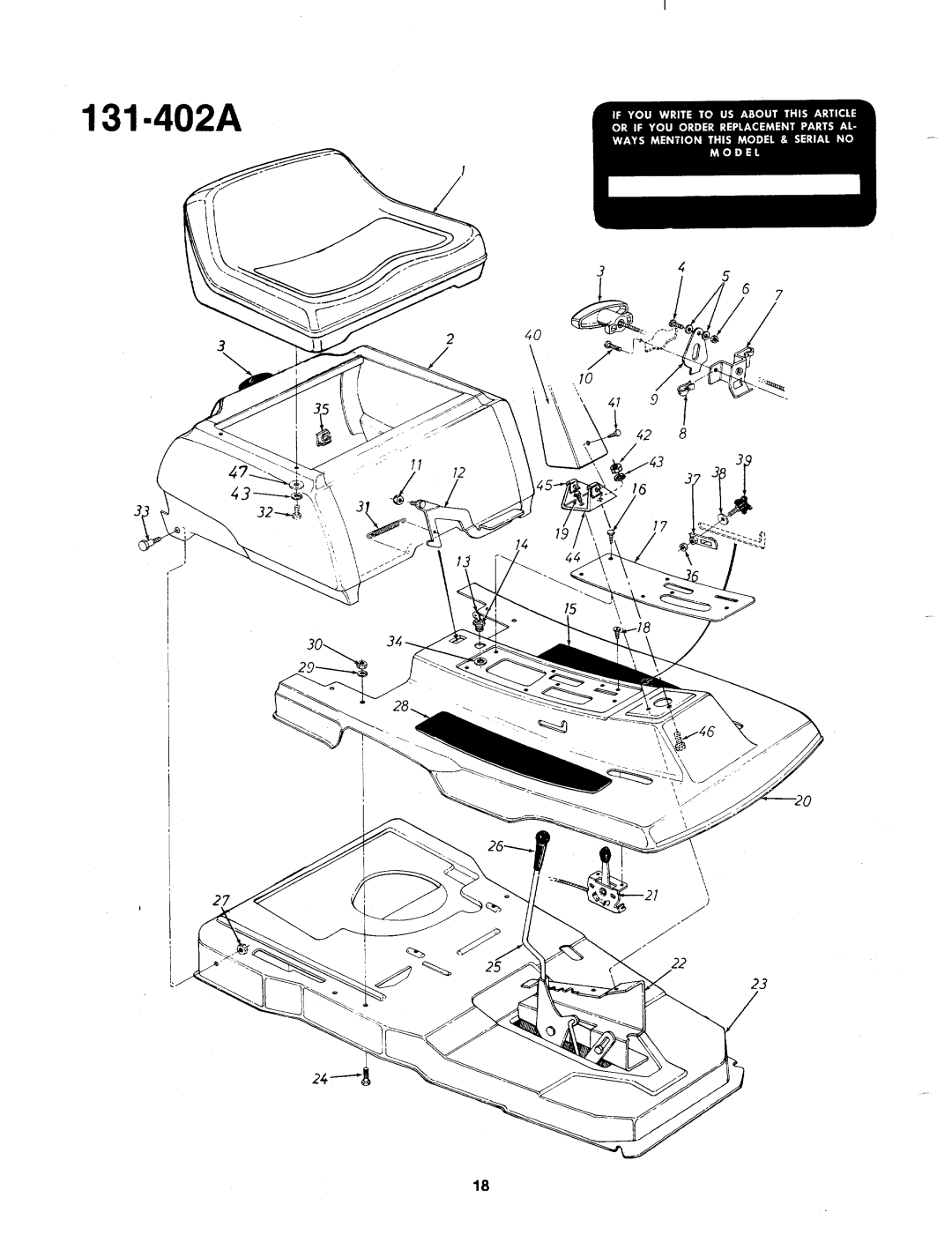 Bolens 131-402A manual 