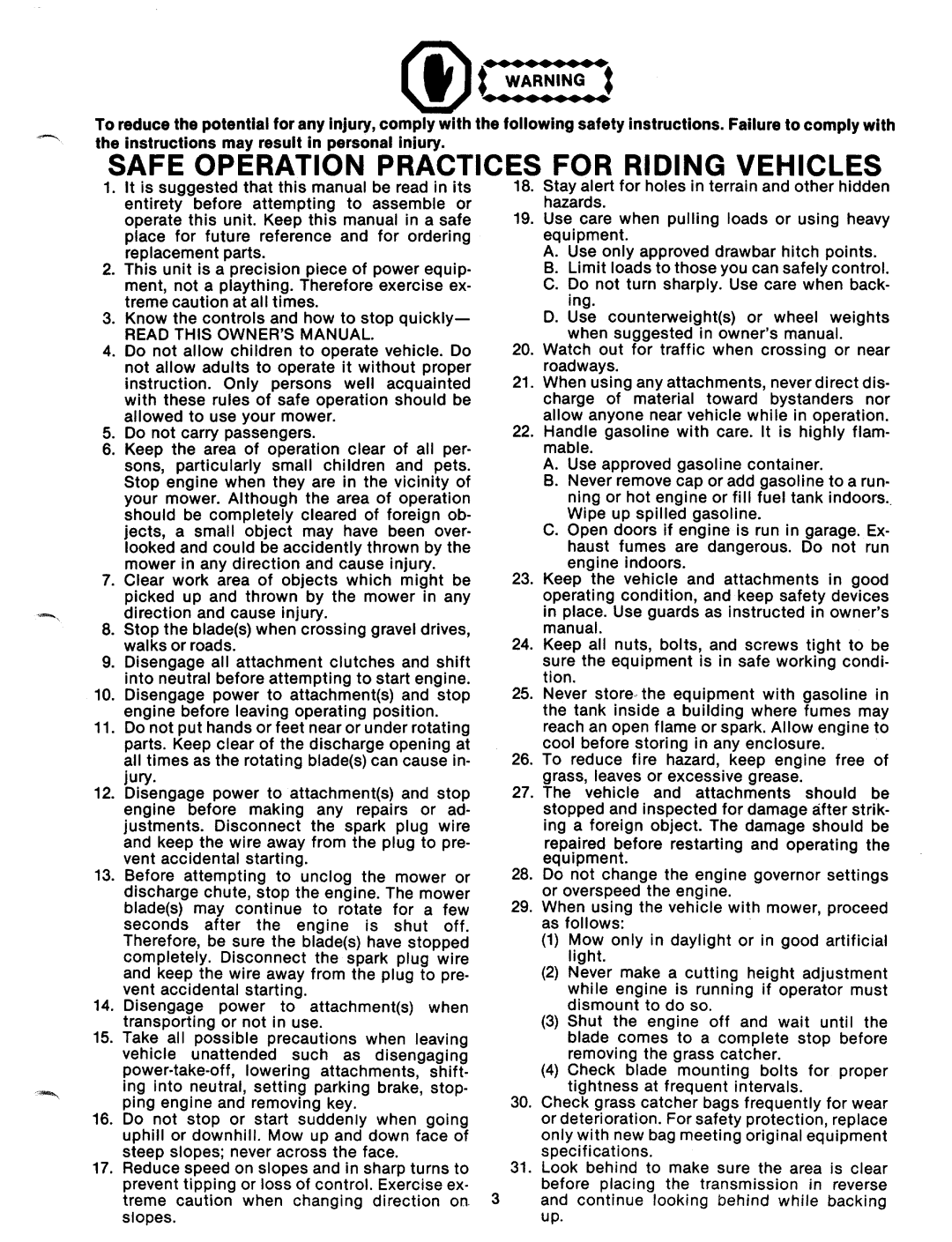 Bolens 131-402A manual 