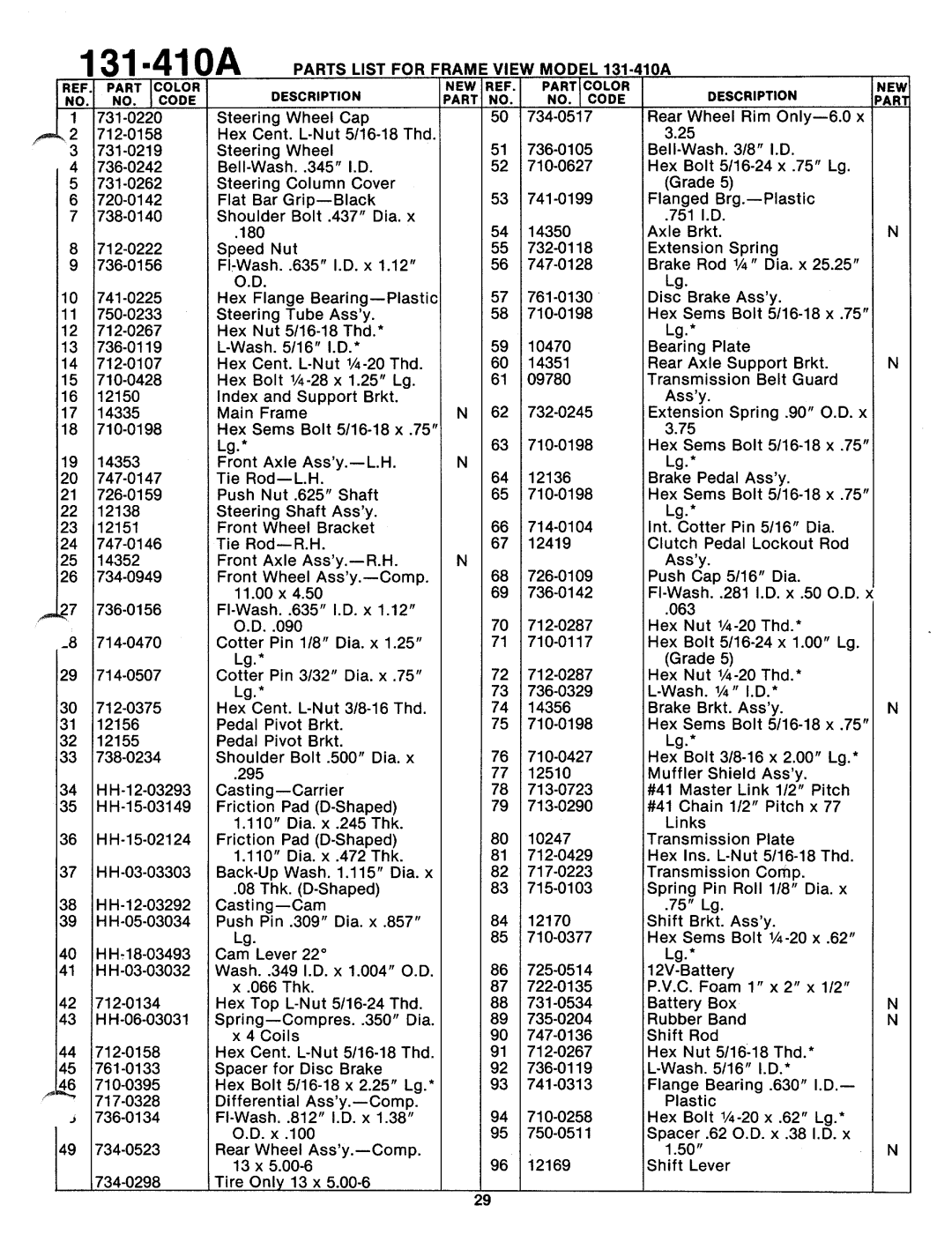 Bolens 131-410A manual 