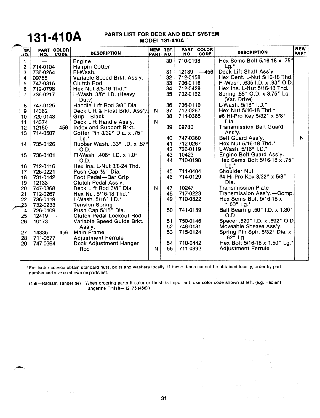 Bolens 131-410A manual 