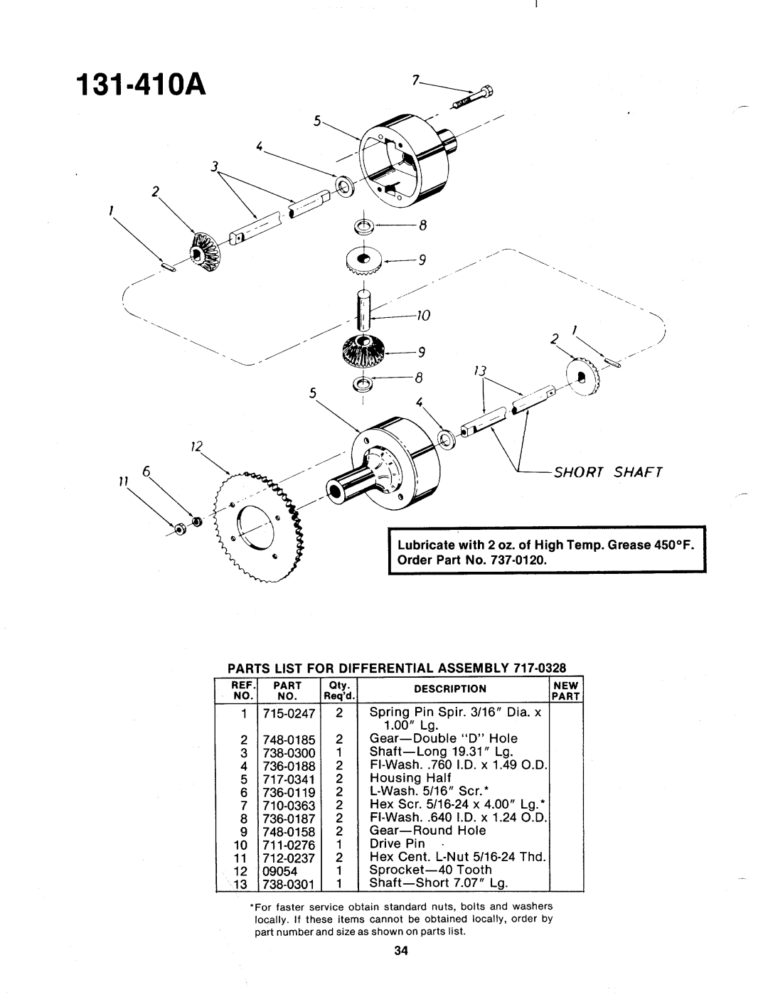 Bolens 131-410A manual 