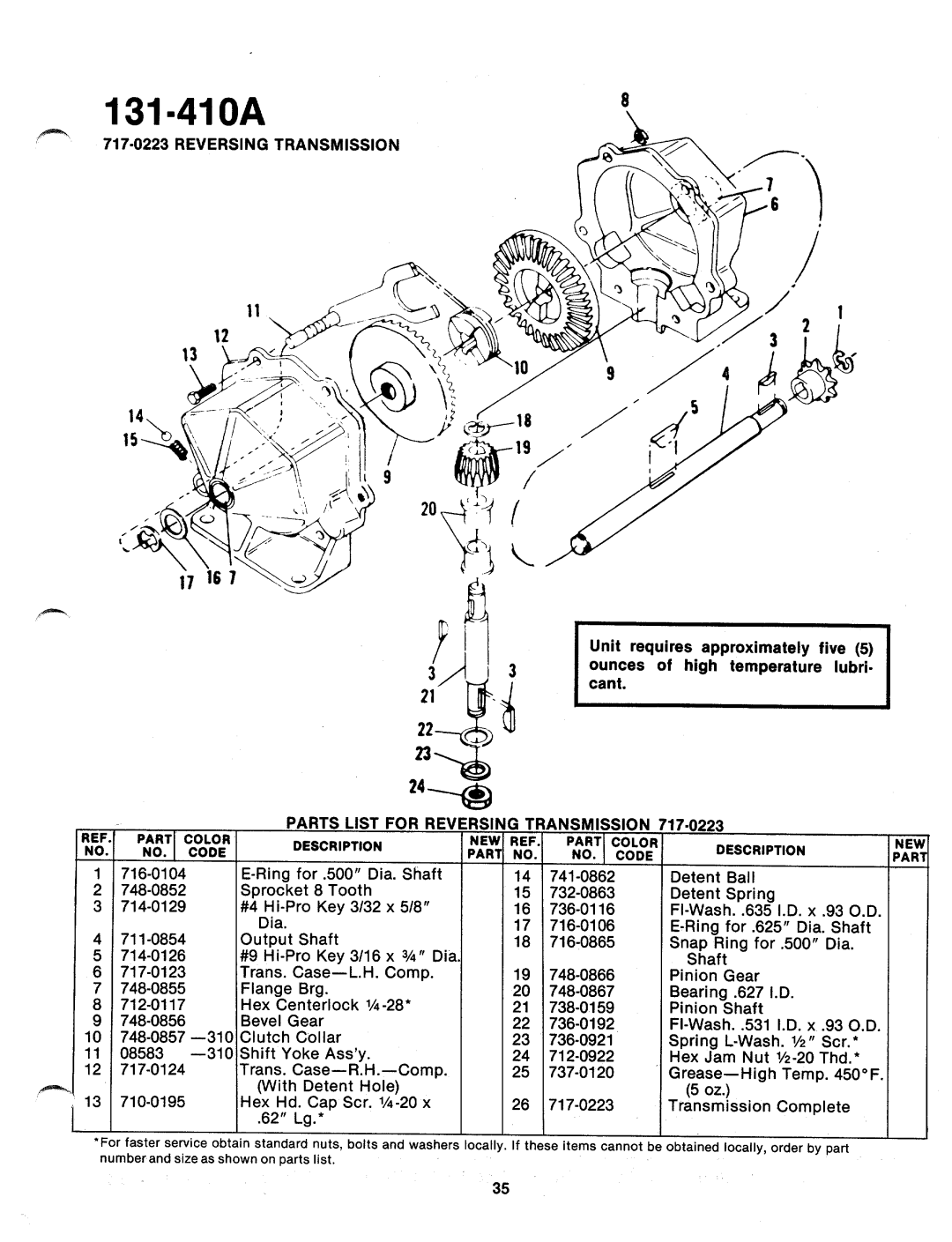 Bolens 131-410A manual 